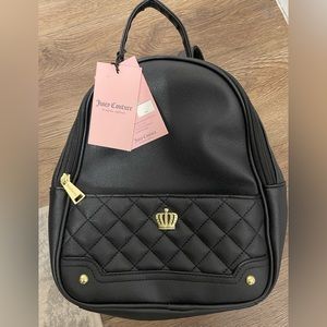 Juicy Couture backpack purse, black crown royal